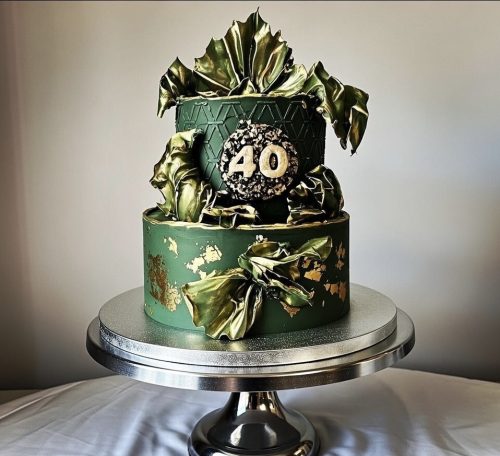 Emerald & Gold Two Tier Showstopper