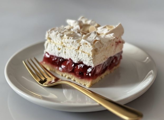 Indulgent Cherry & Meringue Tart