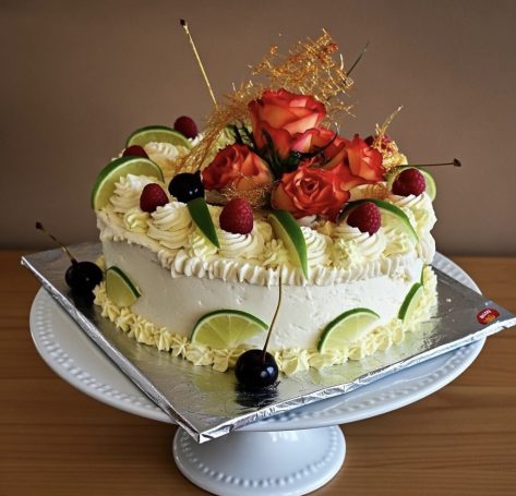Fresh & Fruity - Lime & Raspberry Cake