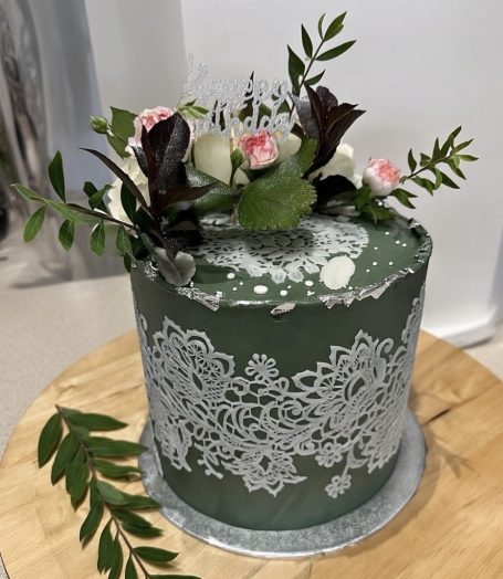 Emerald Lace Birthday Cake