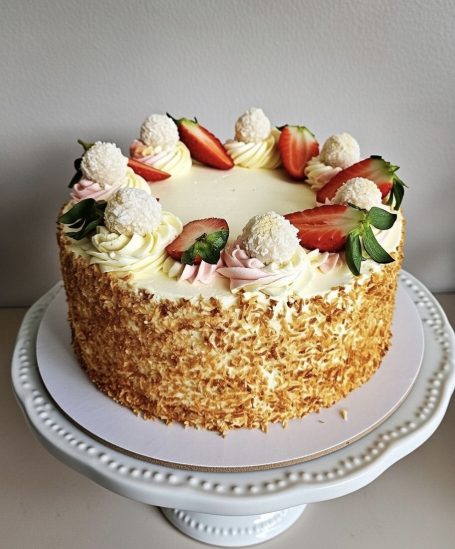 Coconut encrusted strawberry dream