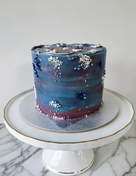 Hidden Surprise Galaxy Cake